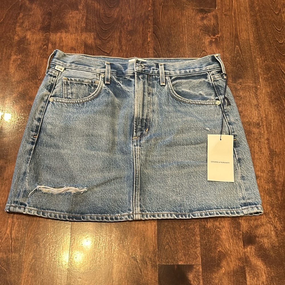 Citizens of humanity (Aritzia) beatnik mini jeans skirt NWT